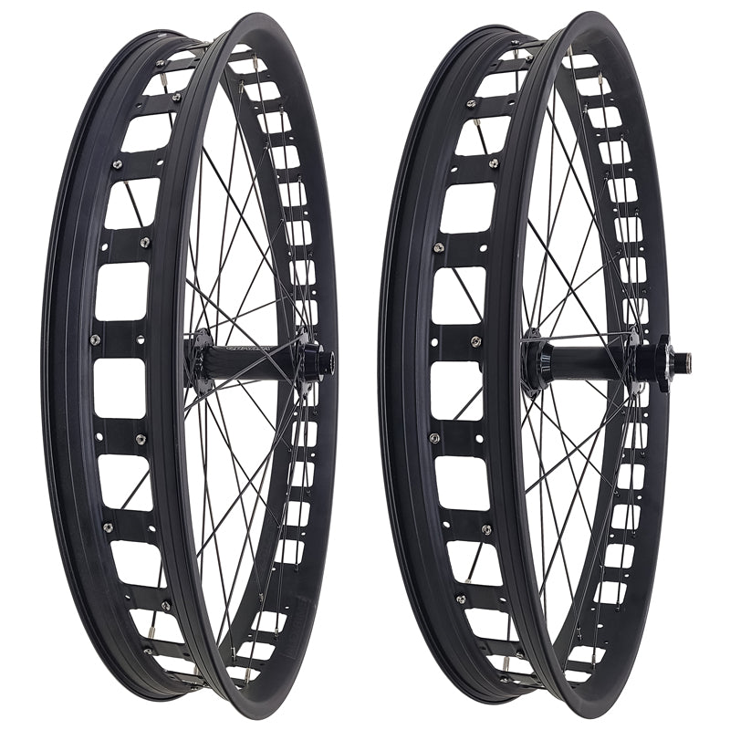 26" REAR WHEEL ALEX RIM FAT BIKE THRU AXLE BLACK 32T