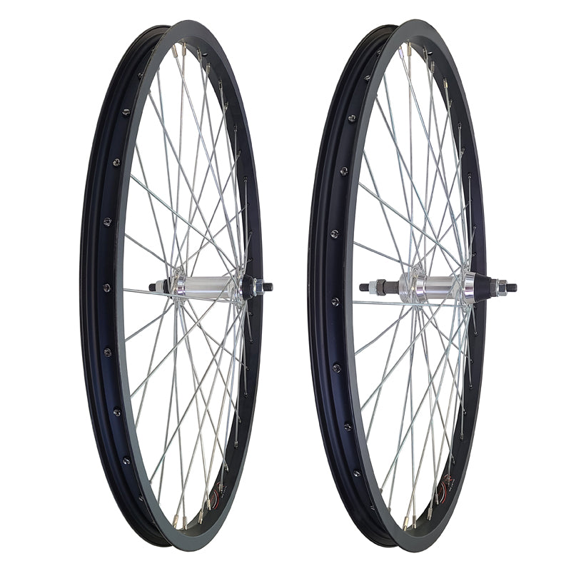 DAMCO 24"X1.75 BLACK FRONT WHEEL WITH 36T STEEL HUB