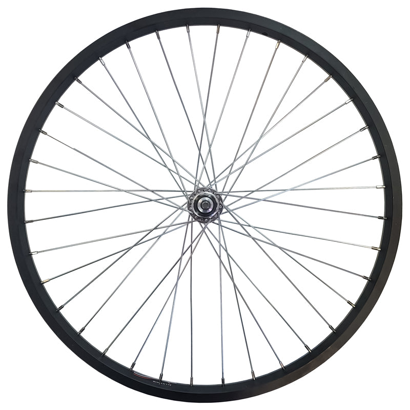 DAMCO 24"X1.75 BLACK FRONT WHEEL WITH 36T STEEL HUB