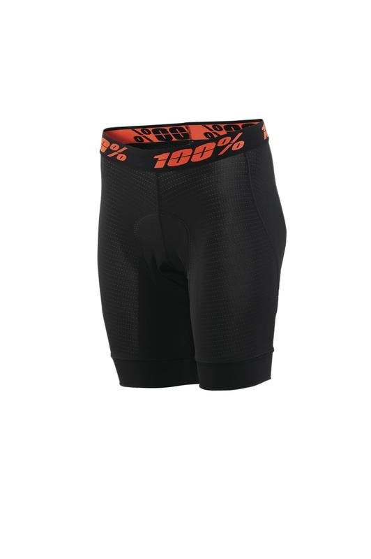 100% Youth Crux Liner Shorts, Sous Couche, Noir, 22