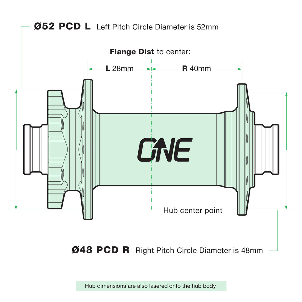 HUB FRONT, ONE UP