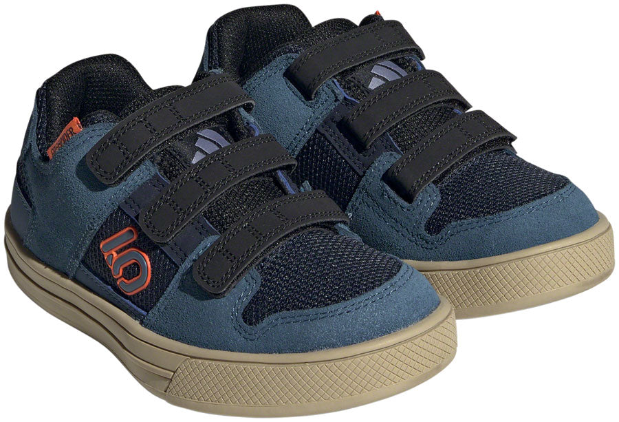 Five Ten Freerider Kid's VCS Flat Shoes - Youth, Legend Ink/Wonder Steel/Impact Orange, 5K
